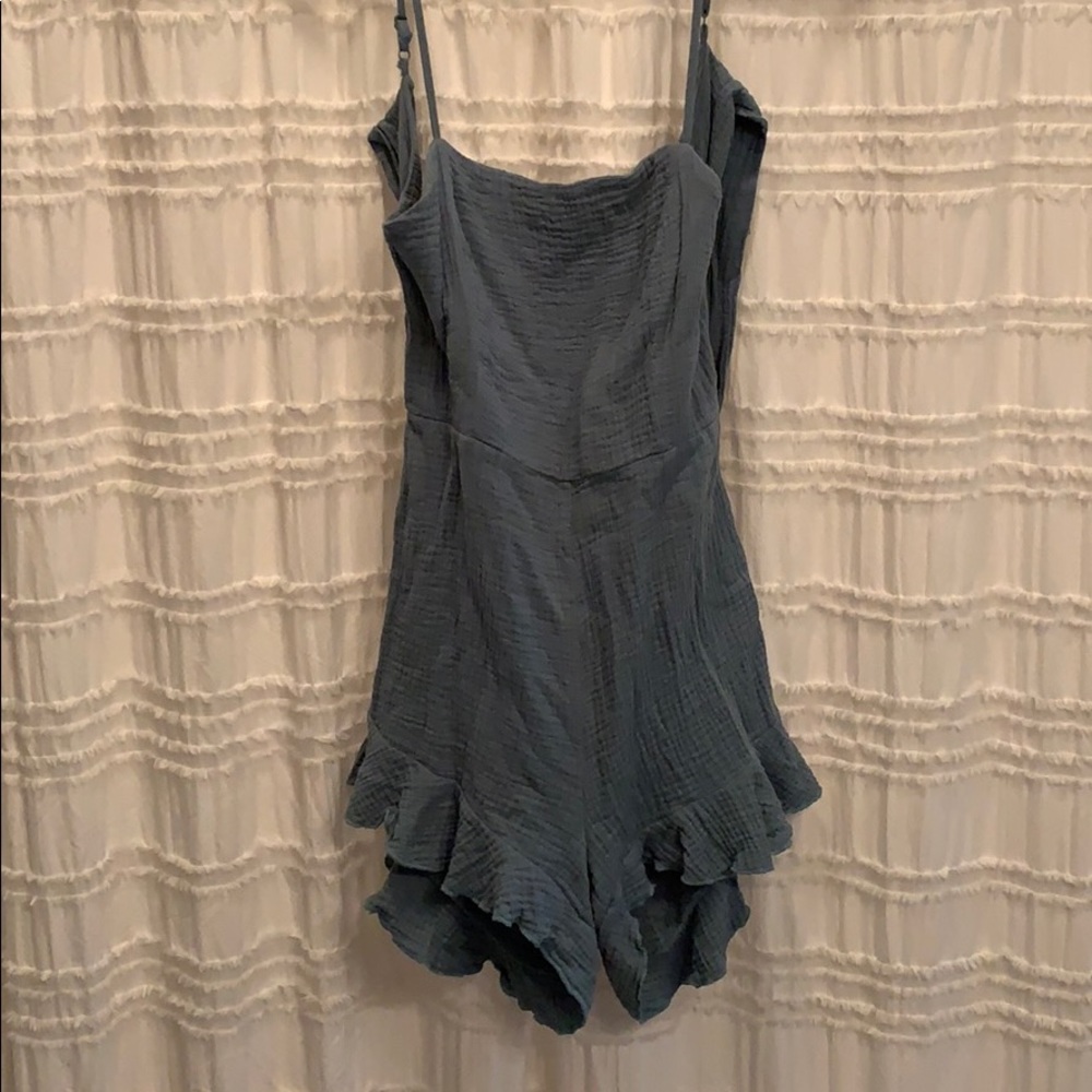 Blue cotton romper!
